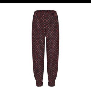 Red Monogram Jogging Pants In Technical Cotton
